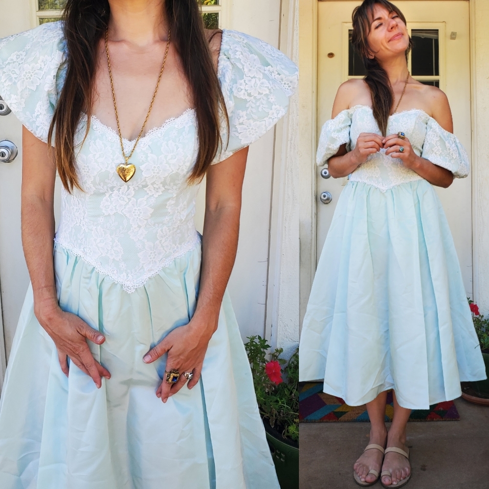 1980s Gunne Sax Dress - Picture 3 of 5